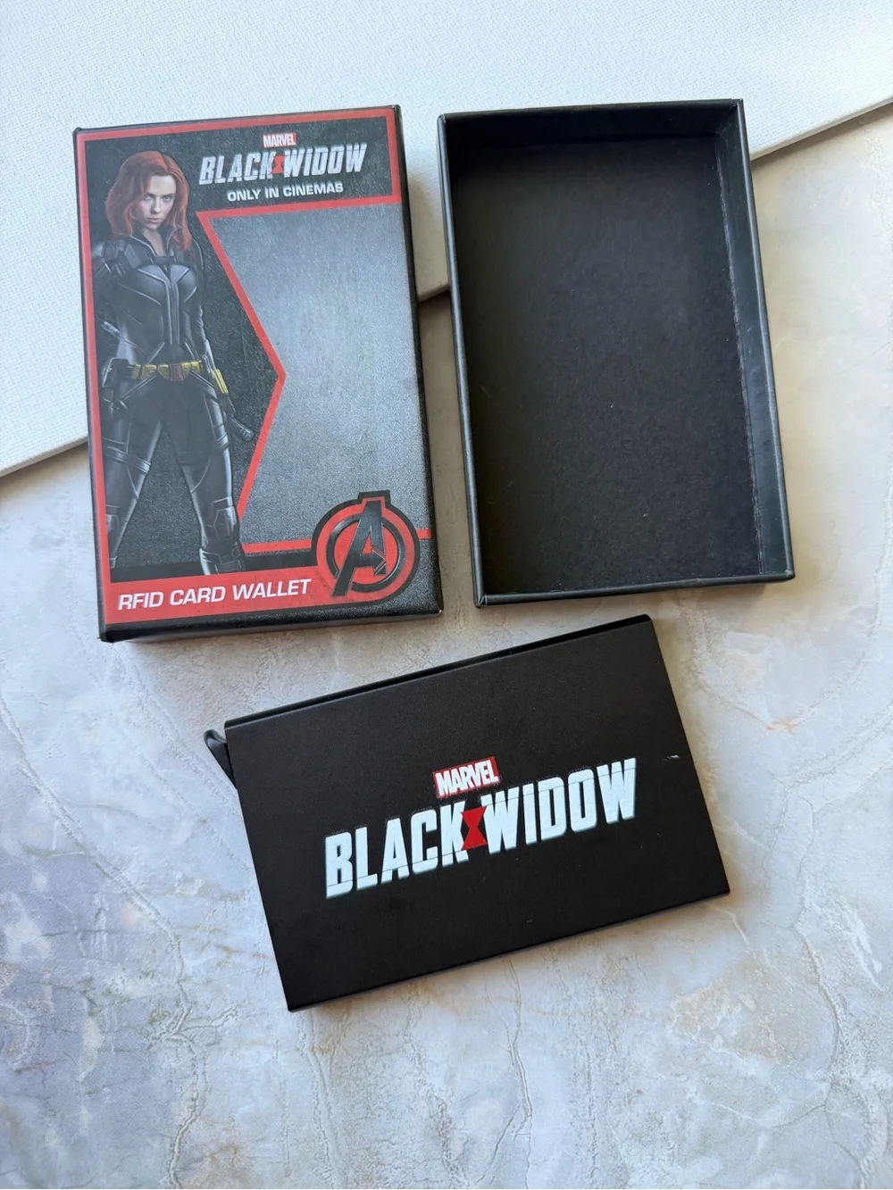 Marvel Black Widow RFID Card Wallet with Red Accents